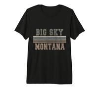 Rétro Big Sky Montana T-Shirt Haut de Gamme