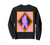 Retro Bigfoot Aura Psychedelic Rainbow Squatch Cryptozoology Sweatshirt