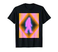 Retro Bigfoot Aura Psychedelic Rainbow Squatch Cryptozoology T-Shirt