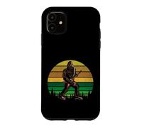 Retro Bigfoot Playing Electric Guitar Rock Sasquatch Coque pour iPhone 11
