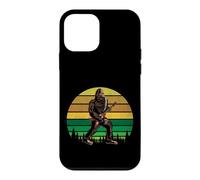 Retro Bigfoot Playing Electric Guitar Rock Sasquatch Coque pour iPhone 12 Mini