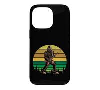 Retro Bigfoot Playing Electric Guitar Rock Sasquatch Coque pour iPhone 13 Pro