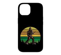 Retro Bigfoot Playing Electric Guitar Rock Sasquatch Coque pour iPhone 14