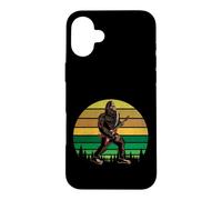 Retro Bigfoot Playing Electric Guitar Rock Sasquatch Coque pour iPhone 16 Plus