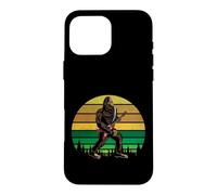 Retro Bigfoot Playing Electric Guitar Rock Sasquatch Coque pour iPhone 16 Pro Max