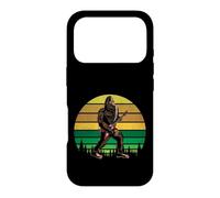 Retro Bigfoot Playing Electric Guitar Rock Sasquatch Coque pour iPhone 17 Pro