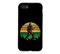 Retro Bigfoot Playing Electric Guitar Rock Sasquatch Coque pour iPhone SE (2020) / 7/8