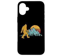 Retro Bigfoot Silhouette Mountain Sun Believe ! Graphic Coque pour iPhone 16 Plus