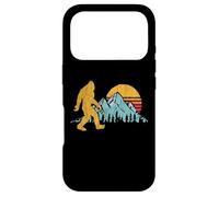 Retro Bigfoot Silhouette Mountain Sun Believe ! Graphic Coque pour iPhone 17 Pro