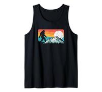 Retro Bigfoot Silhouette Rocky Mountains 80s Graphic Débardeur