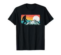 Retro Bigfoot Silhouette Rocky Mountains 80s Graphic T-Shirt