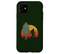 Retro Bigfoot Silhouette & Sequoia Believe! Coque pour iPhone 11