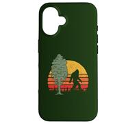 Retro Bigfoot Silhouette & Sequoia Believe! Coque pour iPhone 16