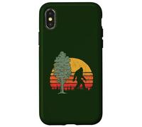 Retro Bigfoot Silhouette & Sequoia Believe! Coque pour iPhone X/XS
