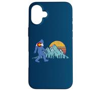 Retro Bigfoot Sun & Mountain State Flag of Colorado Graphic Coque pour iPhone 16 Plus