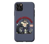 Retro Biker: Custom Motorcycles Lowbrow Wolf Rockabilly 50s Coque pour iPhone 11 Pro Max