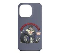 Retro Biker: Custom Motorcycles Lowbrow Wolf Rockabilly 50s Coque pour iPhone 13 Pro