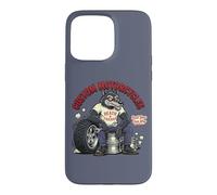 Retro Biker: Custom Motorcycles Lowbrow Wolf Rockabilly 50s Coque pour iPhone 15 Pro Max