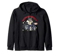 Retro Biker: Custom Motorcycles Lowbrow Wolf Rockabilly 50s Sweat à Capuche