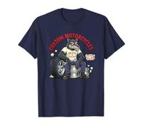 Retro Biker: Custom Motorcycles Lowbrow Wolf Rockabilly 50s T-Shirt