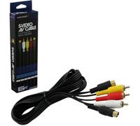 Retro-Bit Câble AV RCA Plaqué Or 1,82m Audio S-Vidéo Composite Pour TV Console Sega Saturn