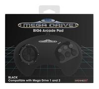Retro-bit - Manette Filaire Noire BIG6 Sega Mega Drive & Genesis - Port d'origine