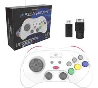 Retro Bit Manette sans fil SEGA Saturn 2.4GHz Pro – Nintendo Switch / USB / PC – Blanche