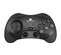 Retro-Bit SEGA Saturn® 2.4GHz Wireless Pro Controller for Sega Saturn, Sega Mega Drive Mini, Switch, PC, Mac - Includes 2 Receivers - Black