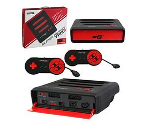 Retro Bit Super Retro Trio 3 in 1 Console Red/Black, NES/SNES/Mega Drive PAL Version