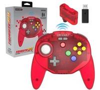 Retro-Bit Tribute 64 2.4GHz Manette sans Fil pour Nintendo 64/Switch/PC/Mac Clear Red G