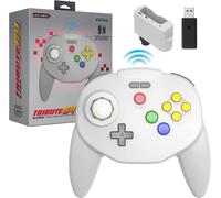 Retro-Bit Tribute 64 2.4GHz Manette sans Fil pour Nintendo 64/Switch/PC/Mac Gris