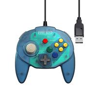 Retro-Bit Tribute 64 USB for PC, Switch, Mac, Steam, RetroPie, Raspberry Pi - Ocean Blue