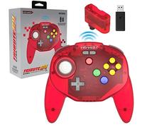 Retro-Bit Tribute64 2.4ghz Manette Sans Fil Pour Nintendo 64/Switch/Pc/Mac Clear Red