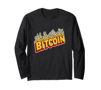 Rétro Bitcoin Crypto Digital Coin Money Money Devise Future Manche Longue