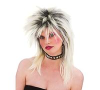Retro Blonde Rocker Perruque Fancy Dress Accessoire unisexe 80
