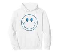 Retro Blue Smile Face Happy Face Positive Vibes Enfants Adolescents Sweat à Capuche