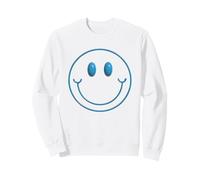 Retro Blue Smile Face Happy Face Positive Vibes Enfants Adolescents Sweatshirt