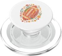 Retro Boho Football with Flowers Fall PopSockets PopGrip pour MagSafe