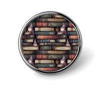 Retro Books 1 épingle en émail imprimé pour sac à dos - Jolie veste, manteau, chapeau, sacs, épingles, drôle, unique, fantaisie, accessoire de bijoux tendance pour femmes et hommes