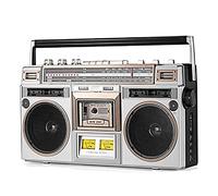 Retro Boombox Lecteur de cassette CD Bluetooth avec radio FM/DAB +, enregistrement USB et enregistreur cassette pour réunions de famille et voyage