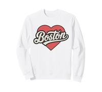 Rétro Boston Heart City Pride Throwback Sweatshirt