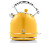 Retro Bouilloire, 1,8 L, Acier Inoxydable sans BPA, Résistance Cachée, sans Fil 3000 Jaune SK14630YELNEU