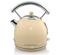 Retro Bouilloire, 1,8 L, Acier Inoxydable sans BPA, Résistance Cachée, sans Fil