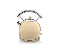 Retro Bouilloire, 1,8 L, Acier Inoxydable sans BPA, Résistance Cachée, sans Fil,, SK14630CN, 3000, Crème