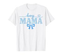 Retro Boy Mama Mother's Day 2026 Checkered Women Kids Cool T-Shirt Graphique avec Valeur