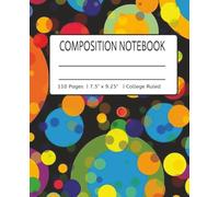 Retro Bright Circle Composition Notebook | College Ruled: Bold concentric circles pattern lined notebook with left margin for school, work, or ... │ Perfect for notes, doodles & creative vibes