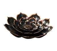 Rétro Brûleur de Parfum Marron en Métal Fleur de Lotus