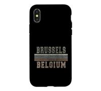 Retro Bruxelles Belgique Coque pour iPhone X/XS