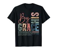 Retro by His Grace Christian - Verset Religieux de la Bible Foi T-Shirt