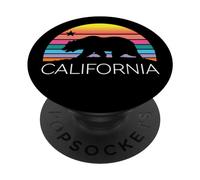 Retro California Surf Vintage Beach Cali Années 80 Venise Palm Sun PopSockets PopGrip Adhésif